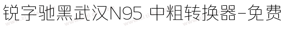 锐字驰黑武汉N95 中粗转换器字体转换
